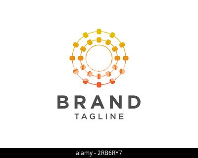 Abstract Sun Logo. Vintage Sun Icon with Geometric Radial Rays of Sunburst isolated on White Background. Usable for Business and Nature Logos. Flat Ve Stock Vector