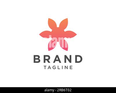 Abstract Star Flower Logo. Usable for Nature, Salon, Spa, Cosmetic and Beauty Logos. Flat Vector Logo Design Template Element Stock Vector