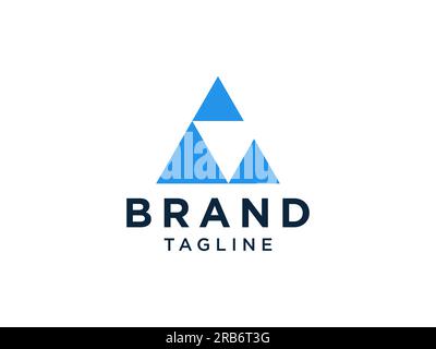 Abstract Initial Letter C Logo. Blue Rounded Line Infinity Style isolated on White Background. Usable for Business and Technology Logos. Flat Vector L Stock Vector