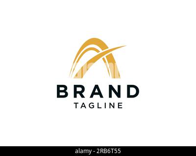 Abstract Letter A Logo. Geometric Shape Line. Flat Vector Logo Design Template Element Stock Vector