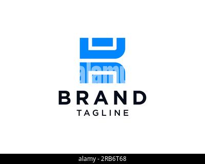 Abstract Initial Letter K Logo. Blue Geometric Origami Style isolated on White Background. Usable for Business and Branding Logos. Flat Vector Logo De Stock Vector