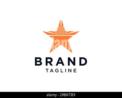 Abstract Star Logo. Star Symbol included Geometric Line Starburst Rays isolated on White Background. Usable for Business and Branding Logos. Flat Vect Stock Vector