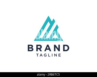 Abstract Initial Letter A Logo. Green Geometric Triangular with Arrow Combination isolated on Black Background. Usable for Business and Branding Logos Stock Vector