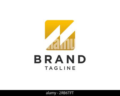 Abstract Initial Letter Z Logo. Gold Geometric Arrows Flash Thunderbolt Icon. Usable for Business, Technology and Electricity Logos. Flat Vector Logo Stock Vector