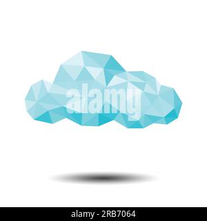 Polygon Cloud Icon on white background Stock Vector