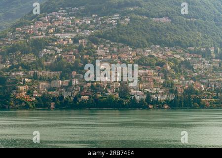 Panoramic view of Lugano, Switzerland, Castagnola area Stock Photo
