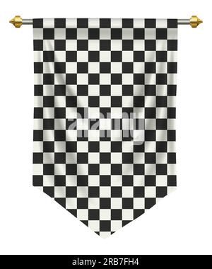 Racing flag or pennant isolated on white Stock Vector