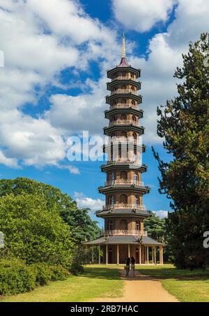 The Great Pagoda at Kew Gardens, Richmond, London, Surrey, UK. Stock Photo