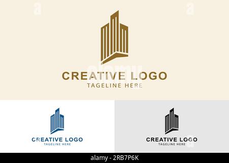 Real estate building logo. logo related to Building, Apartment, office, Architecture. Creative logo professional. simple vector design editable Stock Vector