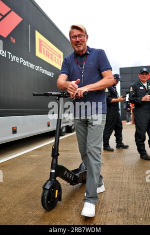 Silverstone, UK. 08th July, 2023. Mika Hakkinen (FIN). Formula 1 World Championship, Rd 11, British Grand Prix, Saturday 8th July 2023. Silverstone, England. Credit: James Moy/Alamy Live News Stock Photo