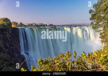 Scenic view of Victoria Falls in Matabeleland North Province, Zimbabwe Stock Photo