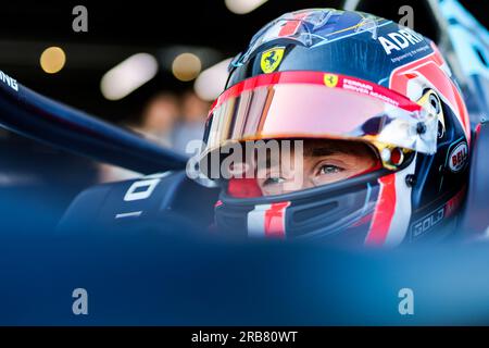 Silverstone, UK. 07th July, 2023. LECLERC Arthur (mco), DAMS, Dallara F2, portrait during the 8th round of the 2023 FIA Formula 2 Championship from July 7 to 9, 2023 on the Silverstone Circuit, in Silverstone, United Kingdom Credit: Independent Photo Agency Srl/Alamy Live News Stock Photo