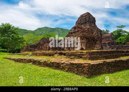 Remains of Hindu temples at My Son Sanctuary, a UNESCO World Heritage site in Vietnam. Stock Photo