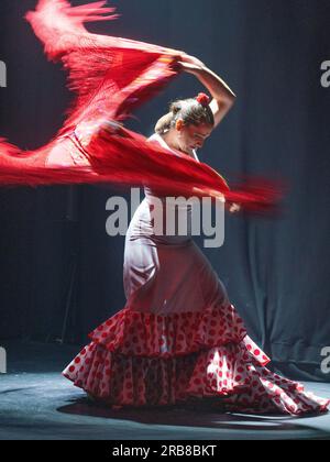 Flamenco show at Teatro Flamenco Sevilla Stock Photo