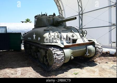 Sherman Tank. Stock Photo