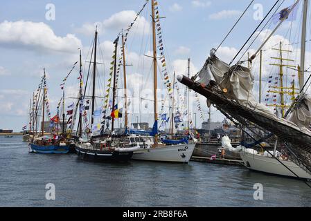 Den Helder, Netherlands. July 2, 2023. The nautical event Sail 2023 in the port of Den Helder. High quality photo Stock Photo