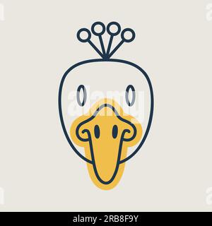 Peacock isolated icon. Animal head vector. Agriculture sign. Graph symbol for your web site design, logo, app, UI. EPS10. Stock Vector