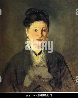 Portrait of Suzanne Manet 1870; Paris, France by Edouard Manet Stock Photo