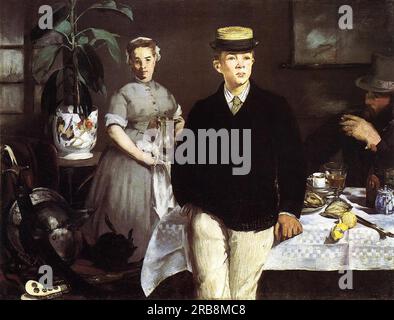 Luncheon in the Studio 1868; Paris, France by Edouard Manet Stock Photo