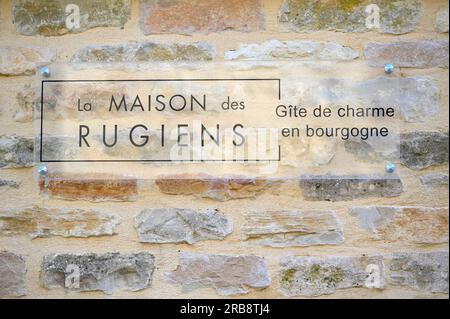 Once a month during summer there is a Marche Gourmand at the village square, Pommard FR Stock Photo