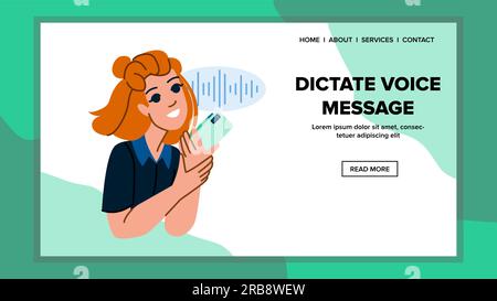 artificial dictate voice message vector Stock Vector