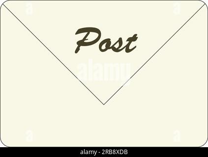 Large vintage envelope with the inscription mail. Retro website banner for post office Stock Vector