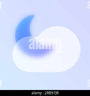 cloudy weather glass morphism Stock Vector