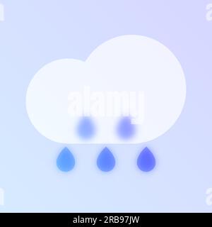 rain weather glass morphism Stock Vector