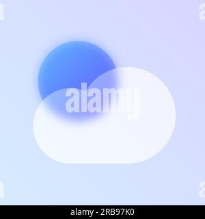 cloudy weather glass morphism Stock Vector