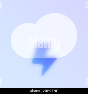 thunderstorm weather glass morphism Stock Vector