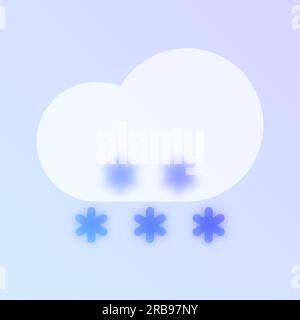 snow weather glass morphism Stock Vector
