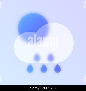 rain weather glass morphism Stock Vector