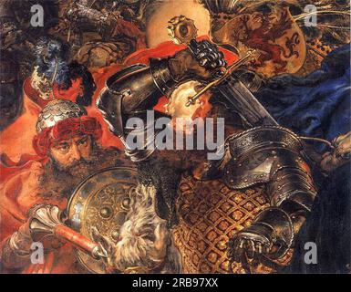 Battle of Grunwald (detail) by Jan Matejko Stock Photo