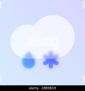 weather glass morphism trendy style icon Stock Vector