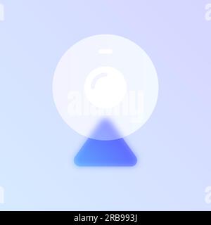 web camera glass morphism Stock Vector