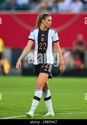 Jule Brand, #22 of Team Germany in the football quarter-final UEFA