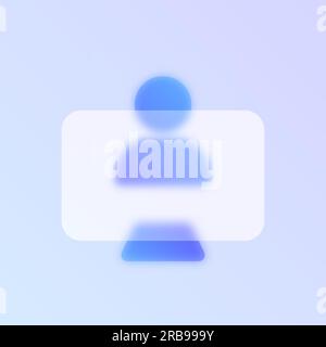 video conference glass morphism Stock Vector