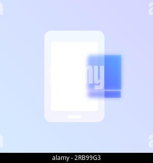 e learning glass morphism Stock Vector