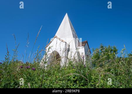 Farley Mount Monument, a historical landmark or folly that marks the resting place of a heroic horse, Hampshire, England, UK, during summer Stock Photo