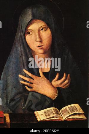 Virgin of the Annunciation 1473; Italy by Antonello da Messina Stock Photo