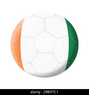 Ivory Coast Cote dIvoire soccer ball football 3d illustration with clipping path Stock Photo