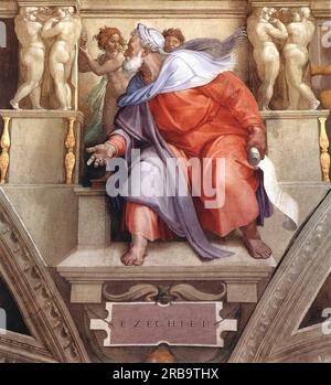 The Prophet Ezekiel 1510 by Michelangelo Stock Photo