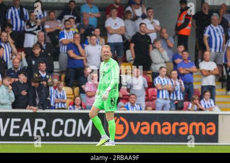 York, UK. 08th July, 2023. Sheffield Wednesday goalkeeper Cameron Dawson (25) during the York City vs Sheffield Wednesday friendly match at LNER Community Stadium, York, United Kingdom on 8 July 2023 Credit: Every Second Media/Alamy Live News Stock Photo