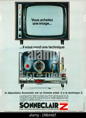 Image of French advertisement for Continental Edison tv set 1966