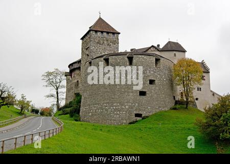 VADUZ, LICHTENSTEIN - OCTOBER 25, 2012: Castle in Vaduz, Lichtenstein, residence of the royal family Stock Photo