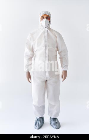 Researcher wearing a full body suit ´Ergomoven´ designed specifically ...