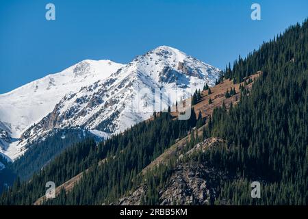 Lower Kolsai lake, Kolsay Lakes National Park, Tian Shan mountains, Kazakhstan Stock Photo