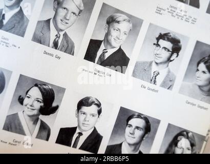 Vintage 1970 high school yearbook, USA Stock Photo - Alamy