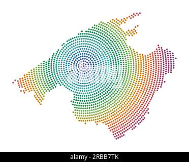 Majorca map. Map of Majorca in dotted style. Borders of the island ...