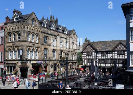 Shambles Square, Manchester City Centre, Manchester, England, United Kingdom Stock Photo